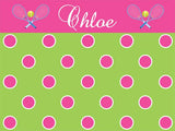 Tennis Polka Dots Cork Board coolcorks 12 x 12 adhesive back - $45 Hot Pink/Lime 